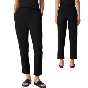 Eileen Fisher Black Pull-On Crop Ankle Pants Size M